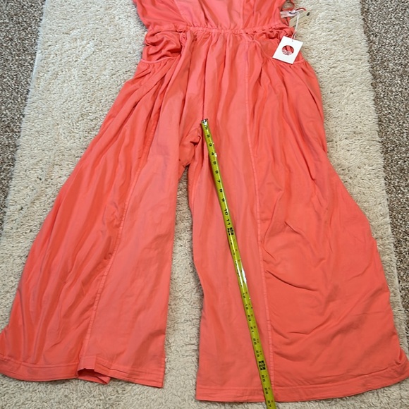 NWT ANTHRO L Daily Practice by Anthropologie Lights Out Jumpsuit in coral - Picture 8 of 11